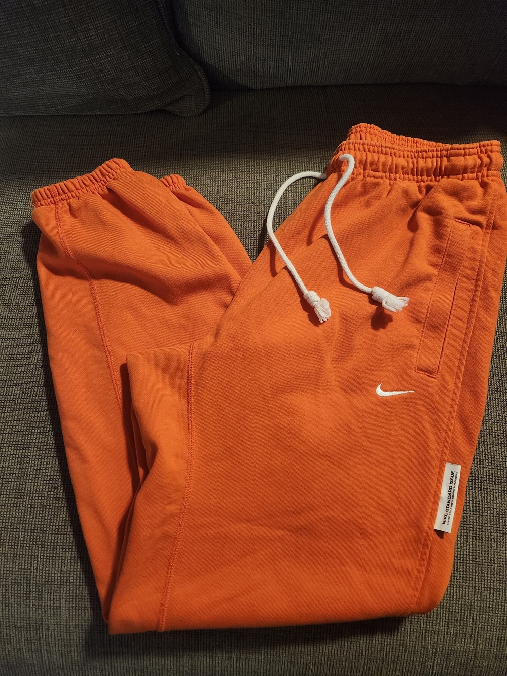 Nike Mens Orange Fleece Joggers